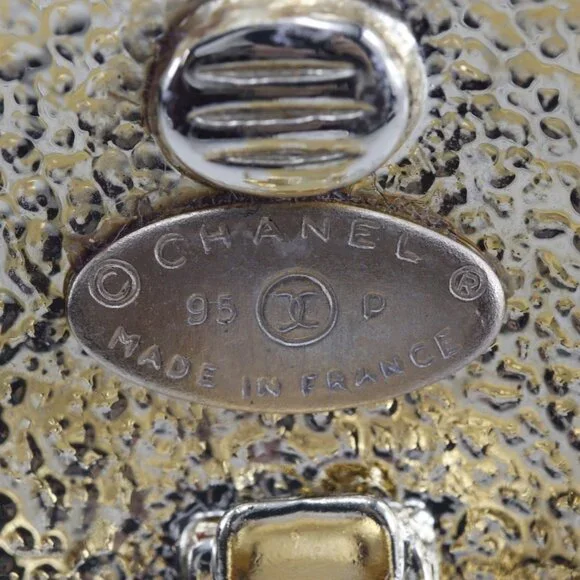 CHANEL Gold Logo Earrings